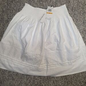 Calvin Klein Jeans White Circle Skirt Size Small